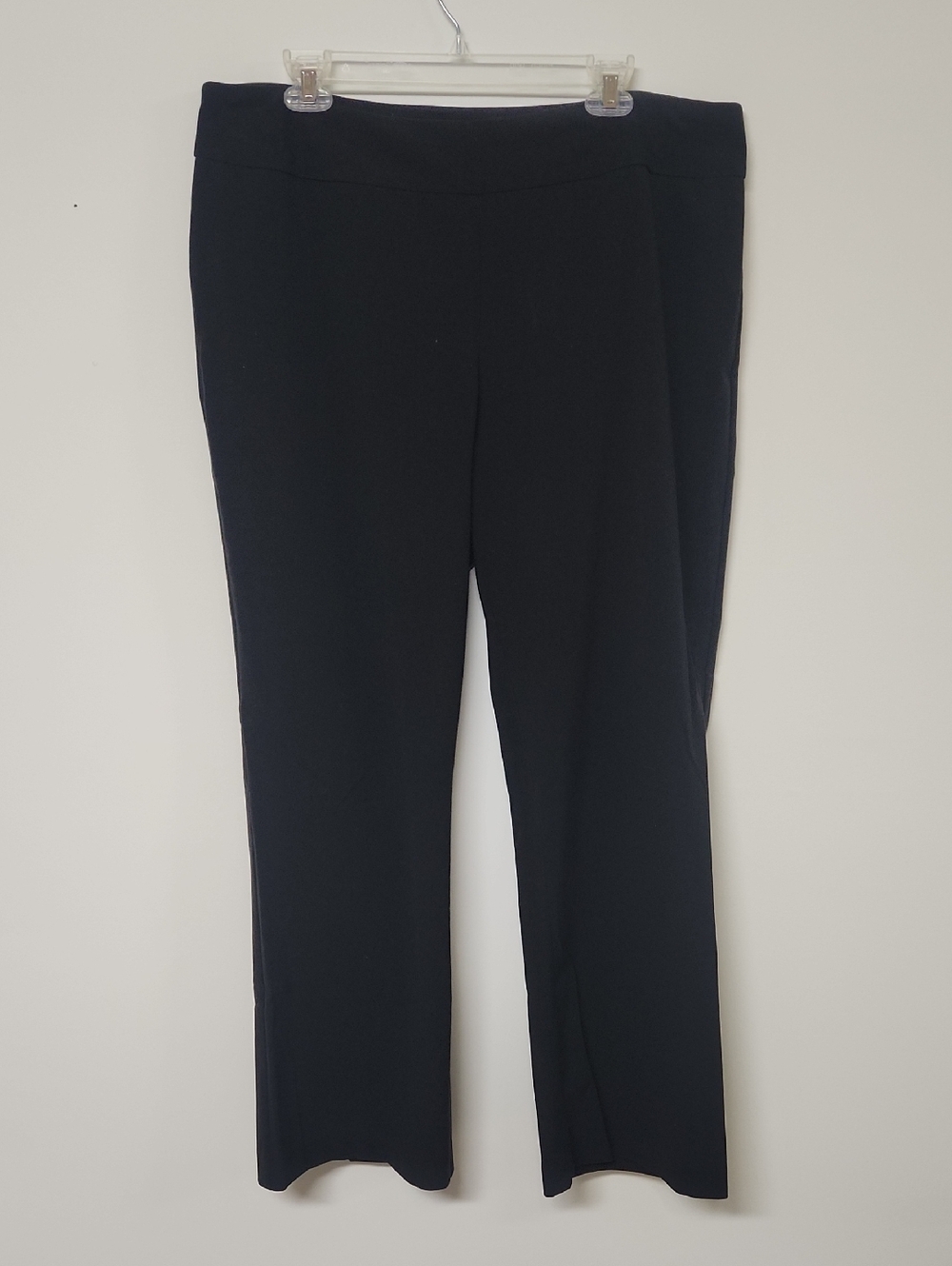 dressbarn Black Straight-Leg Pull-On Pants